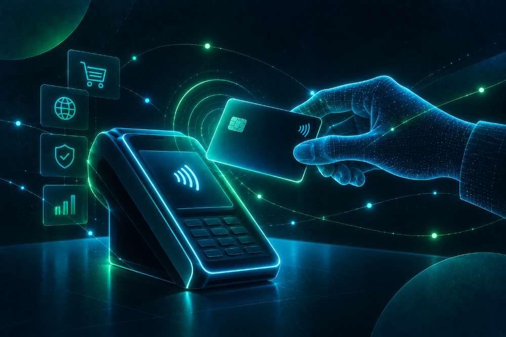 Card payment contactless at a POS terminal